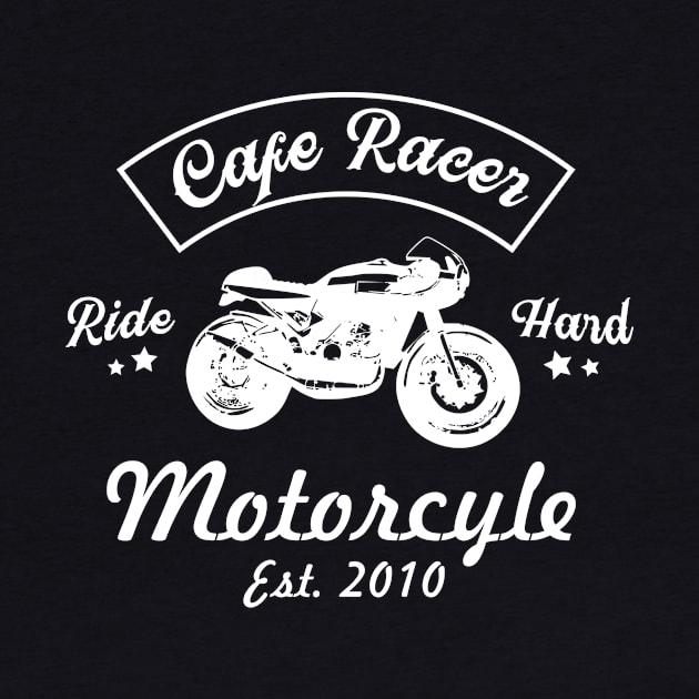 Motorcycle Caferacer Est 2010 Black by Aspita